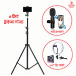 6 Fit Tripod Stand +10" Ring Light + K8 Microphone - Image 2
