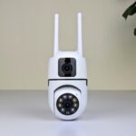 New V380 Mini Indoor PTZ Dual Lens Camera 4MP HD Smart Home WiFi Security for Baby Monitor Indoor Network Dual Lens Camera - Image 2