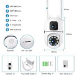 New V380 Mini Indoor PTZ Dual Lens Camera 4MP HD Smart Home WiFi Security for Baby Monitor Indoor Network Dual Lens Camera
