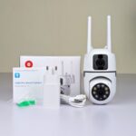 New V380 Mini Indoor PTZ Dual Lens Camera 4MP HD Smart Home WiFi Security for Baby Monitor Indoor Network Dual Lens Camera - Image 7