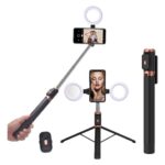 Plokama LIVE-K9 Pro 1700mm Ultra Long Selfie Stick with Tripod Stand & Ring Light – Adjustable, Portable for Mobile Vlogging & Live Streaming