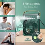 Air Cooling USB Fan with LED Night Light Water Fan - Image 4
